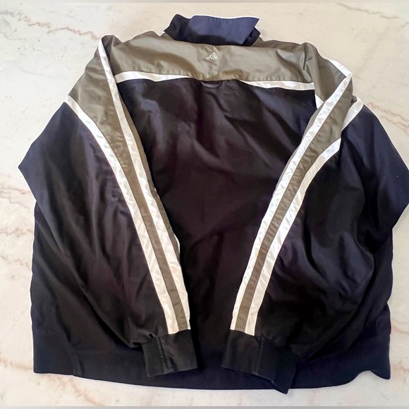 VINTAGE 90s ADIDAS GOLF BLACK AND GRAY FULL ZIP GOLF JACKET SIZE XL TALL - Picture 7 of 10